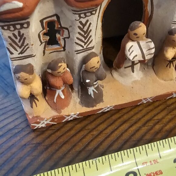 Clay Terra Cotta Pottery Peru Peruvian Church Folk Art Christian - Picture 2 of 5